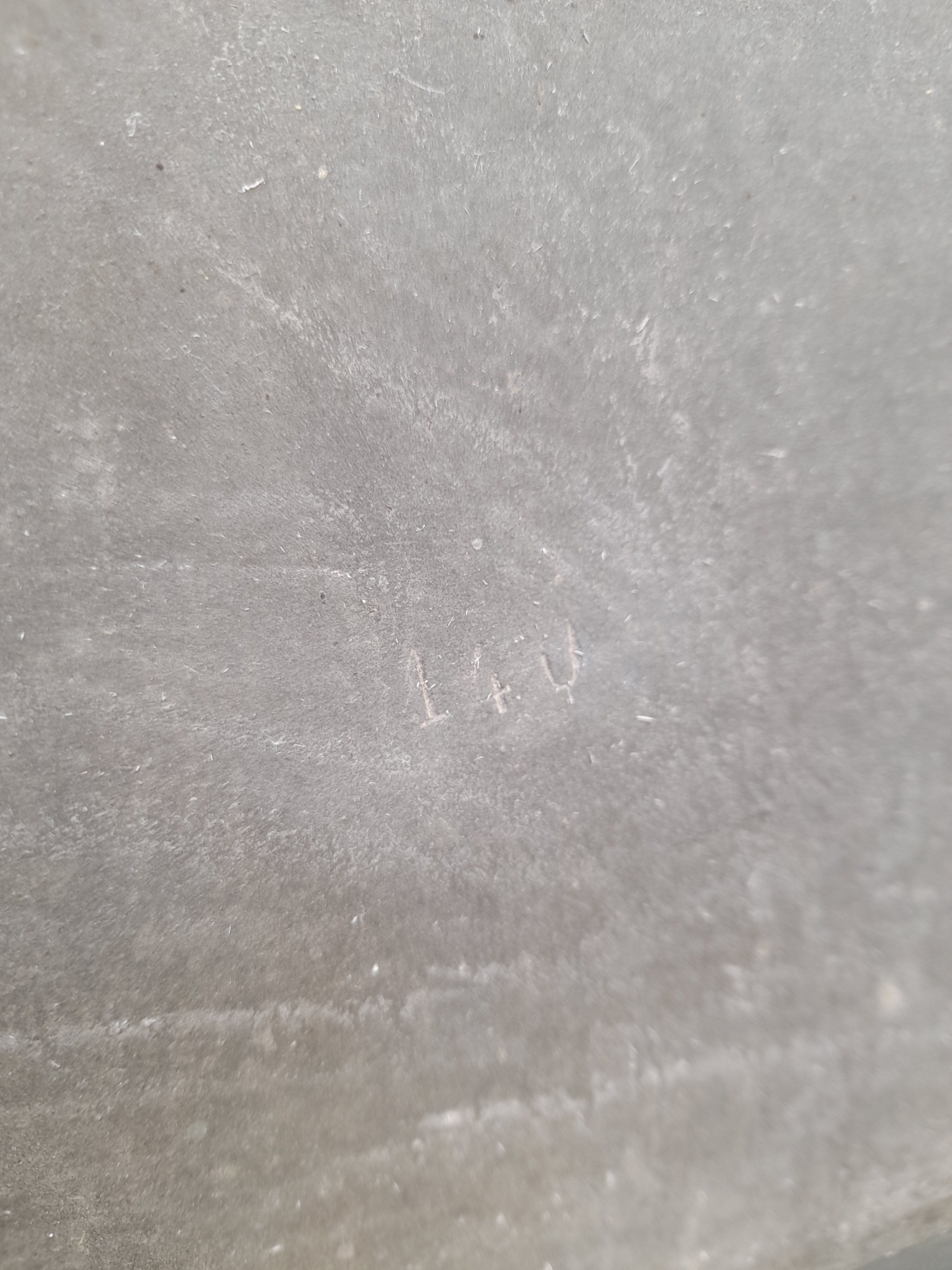 Ancient zinc bathtub 1900 -1m40