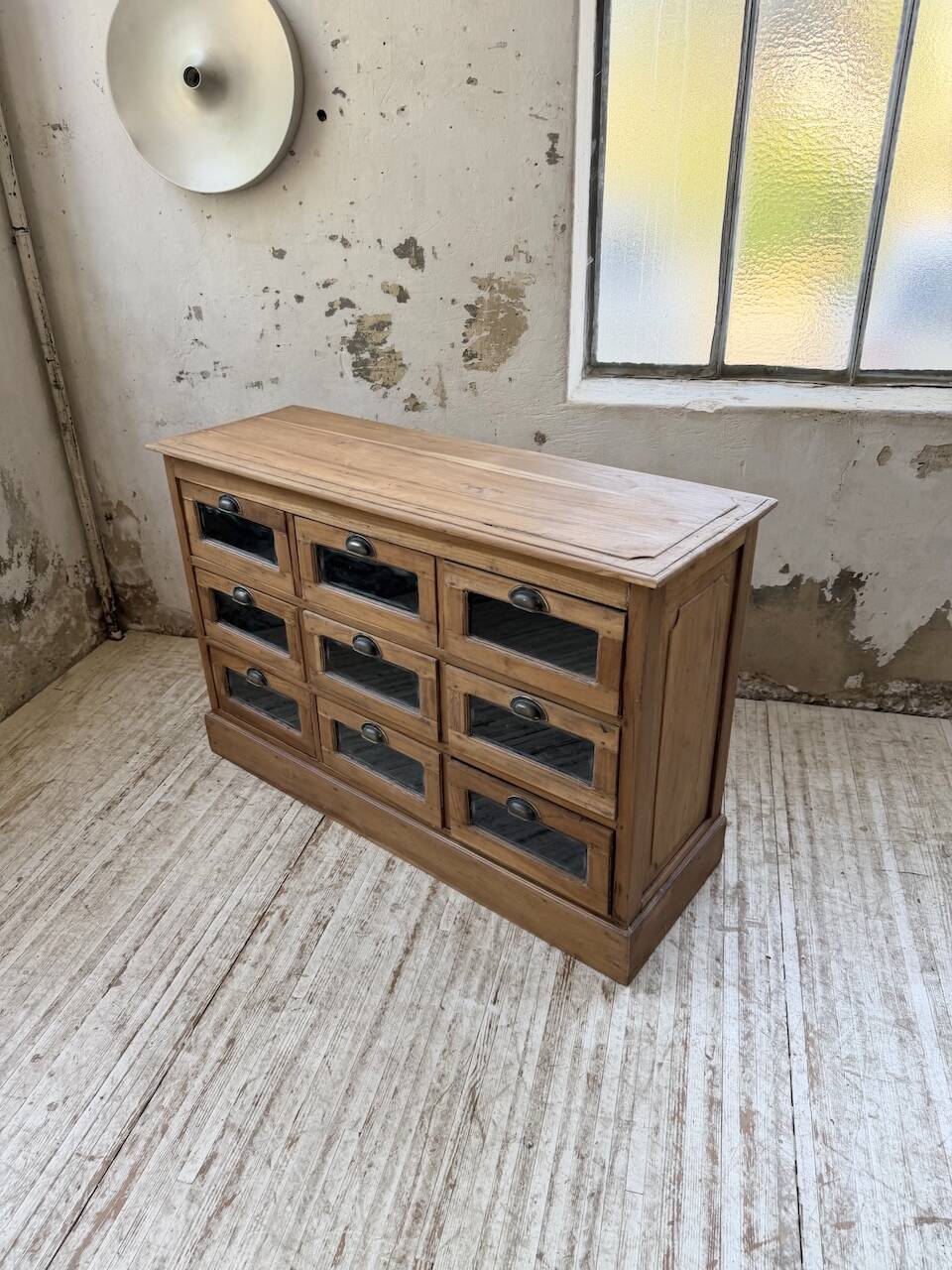Grainetier meuble de métier en noyer 1950