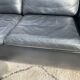 High-quality black leather Durlet sofa