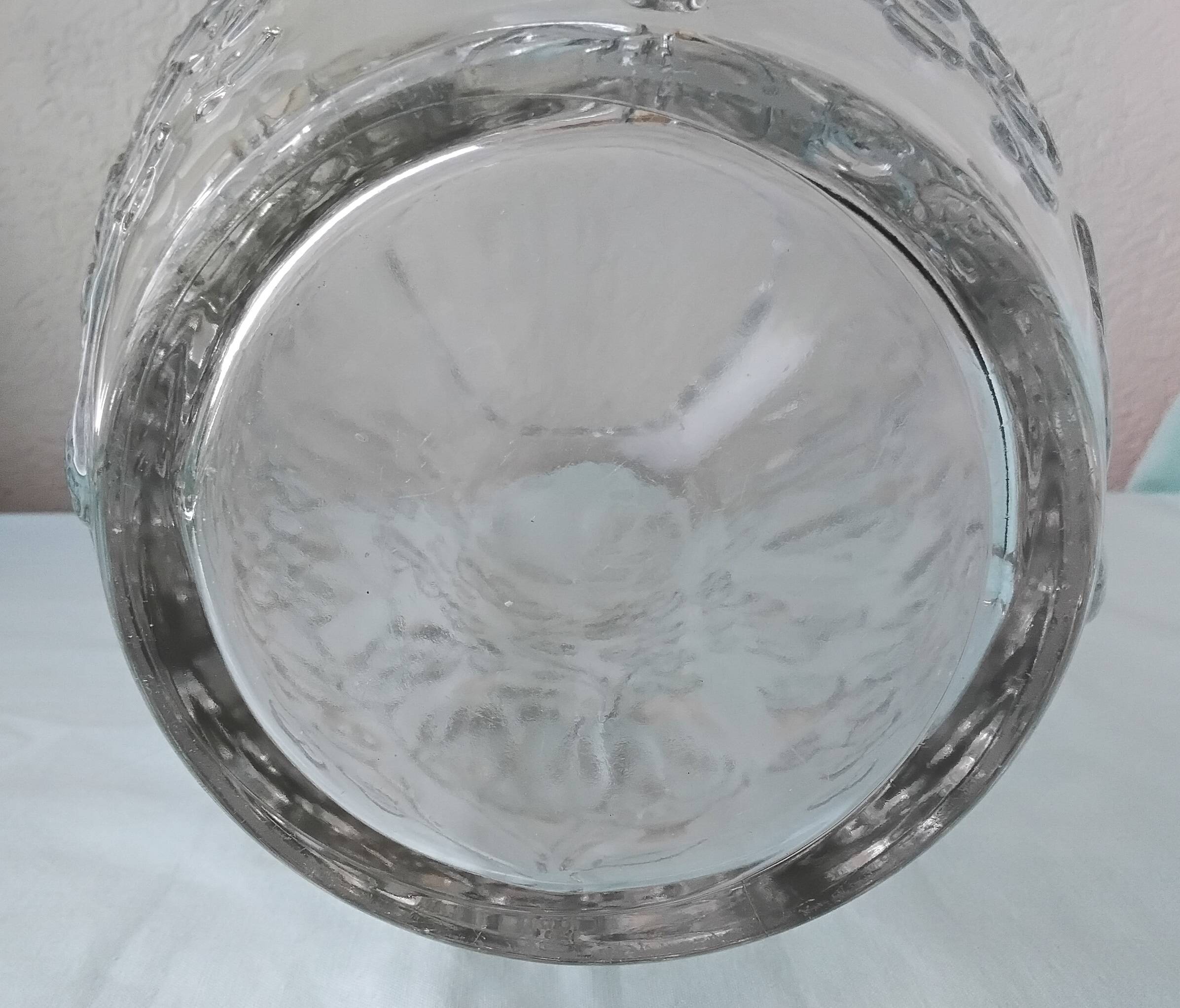 Moulded pressed glass vase