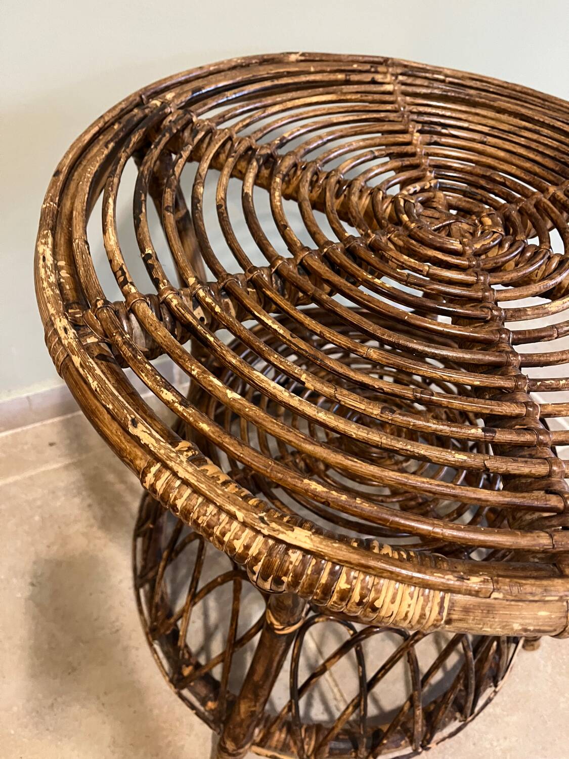 Rattan round table