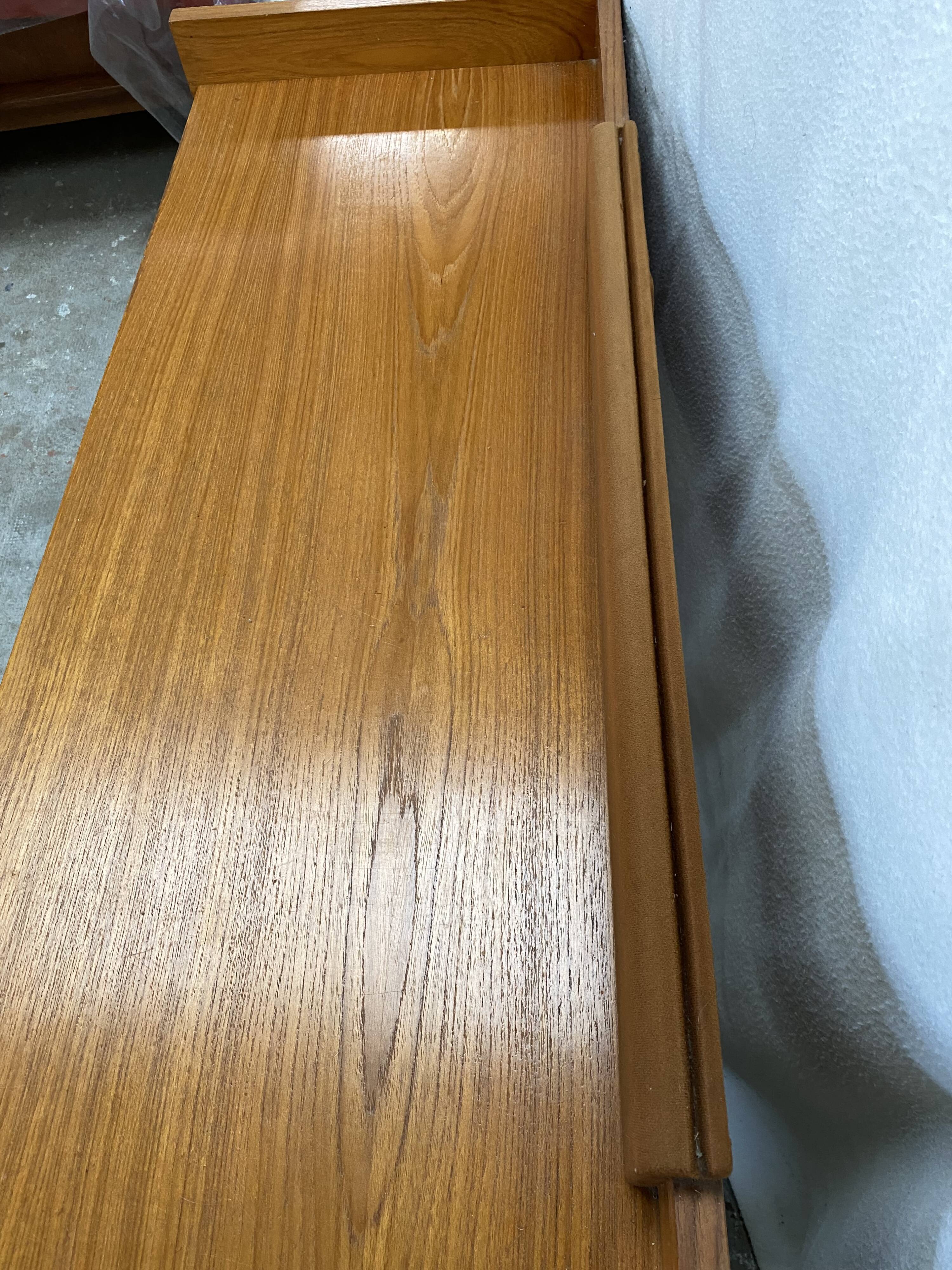 Vanity cabinet design 1970 . Teak plating. Sold without mirror.