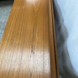 Vanity cabinet design 1970 . Teak plating. Sold without mirror.