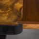 Art Deco French Walnut & Burl Dining Set, 1930s, Set of 7