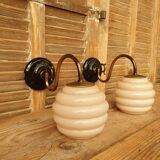 Swan neck and glass wall lights