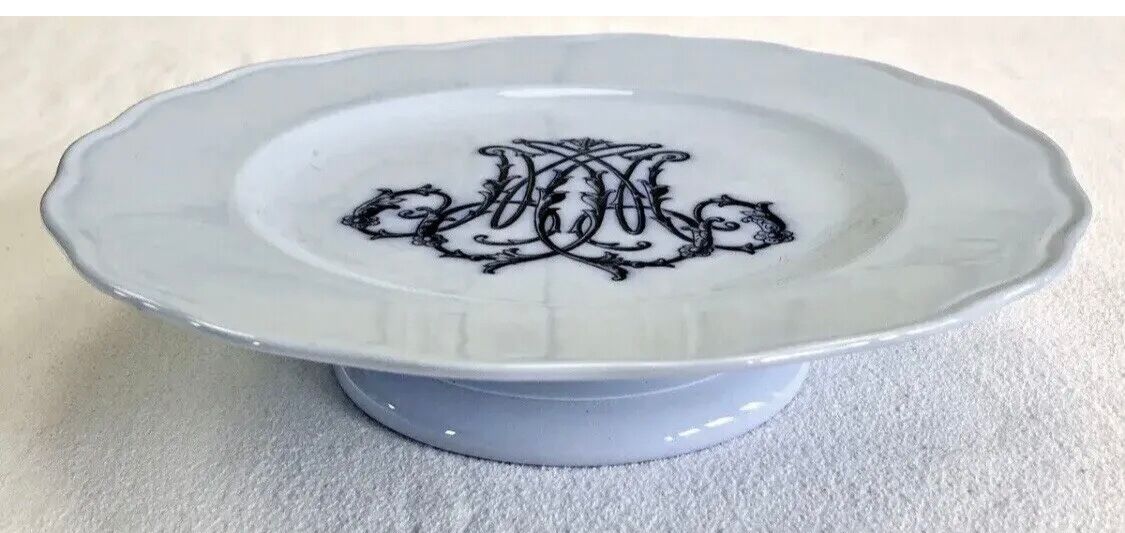 Old large oval dish Brown Westhead Moore & co monogram XIX