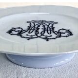 Ancien grand plat ovale Brown Westhead Moore & co monogramme XIX
