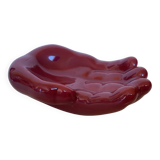 Burgundy hand emptier