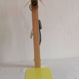 Modernist lamp in wood and metal