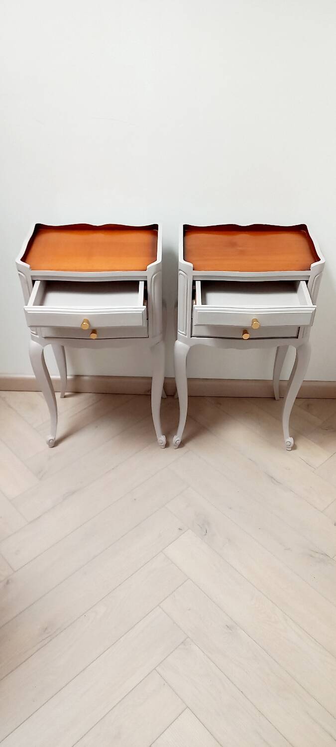 Pair of antique bedside tables