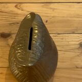 Solid brass owl and piggy bank