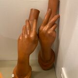 Pair of Jean Marais ceramic wall lamps