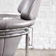Fauteuil en cuir avec cadre tubulaire chromé, années 1980