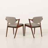 Kai Kristiansen chairs in roswood model 42, set of 8,Denmark 1960s