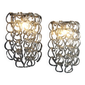 Vistosi Giogali wall lights designed by Angelo Mangiarotti 1960s-1970s