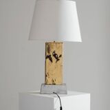 BRUTALIST BRONZE LAMP, DAVID MARSHALL, 1980s