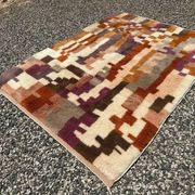 Multicoloured Moroccan Mrirt rug 300x200 cm – abstract geometric pattern