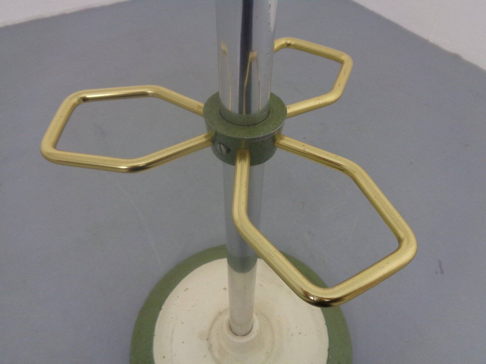 Brass & Steel Coat Rack, Germany, 1960s