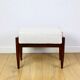 Edmund Homa stool, cream ivory white boucle seat - 2 pieces available