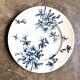 Large round Lunéville dish in blue ironstone, "Azaléa" service