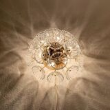 Applique murale en laiton floral ou lampe affleurante par Emil Stejnar pour VEB