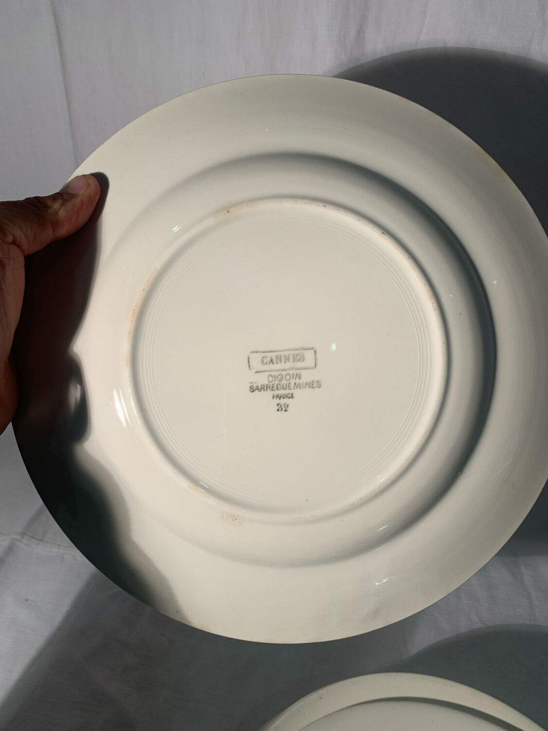 Art Deco service, Digoin Sarreguemines model, canes