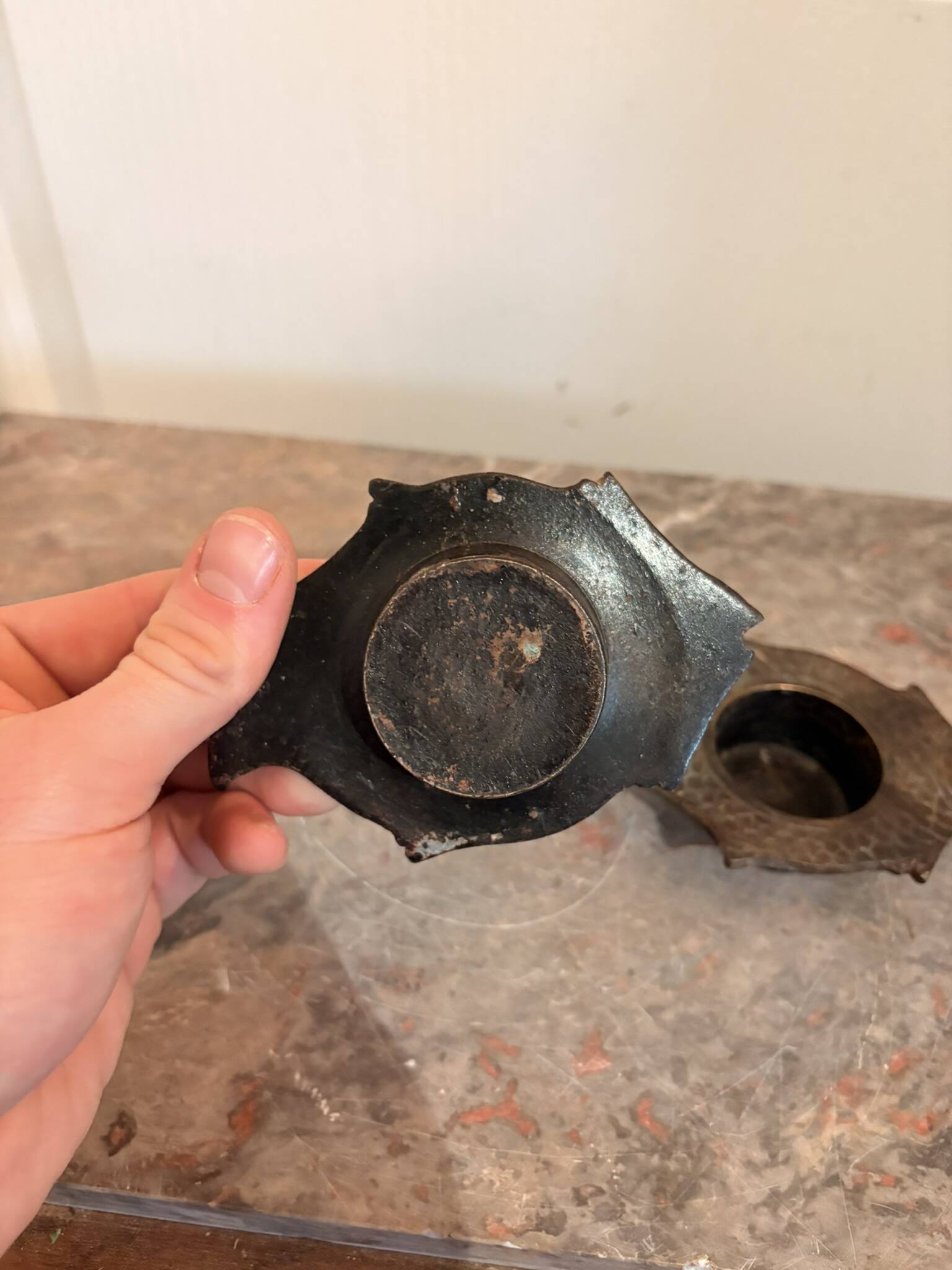 Indian Nepalese Buddhist Bronze Fish Vishnu Candle Holder Lantern