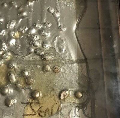 Rare Jenkell, also known as "Jenk" - Unique signed coffee table in metal, glass and inset canvas