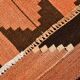 Orange Brown Tribal Kilim Runner Rug, 108x297Cm