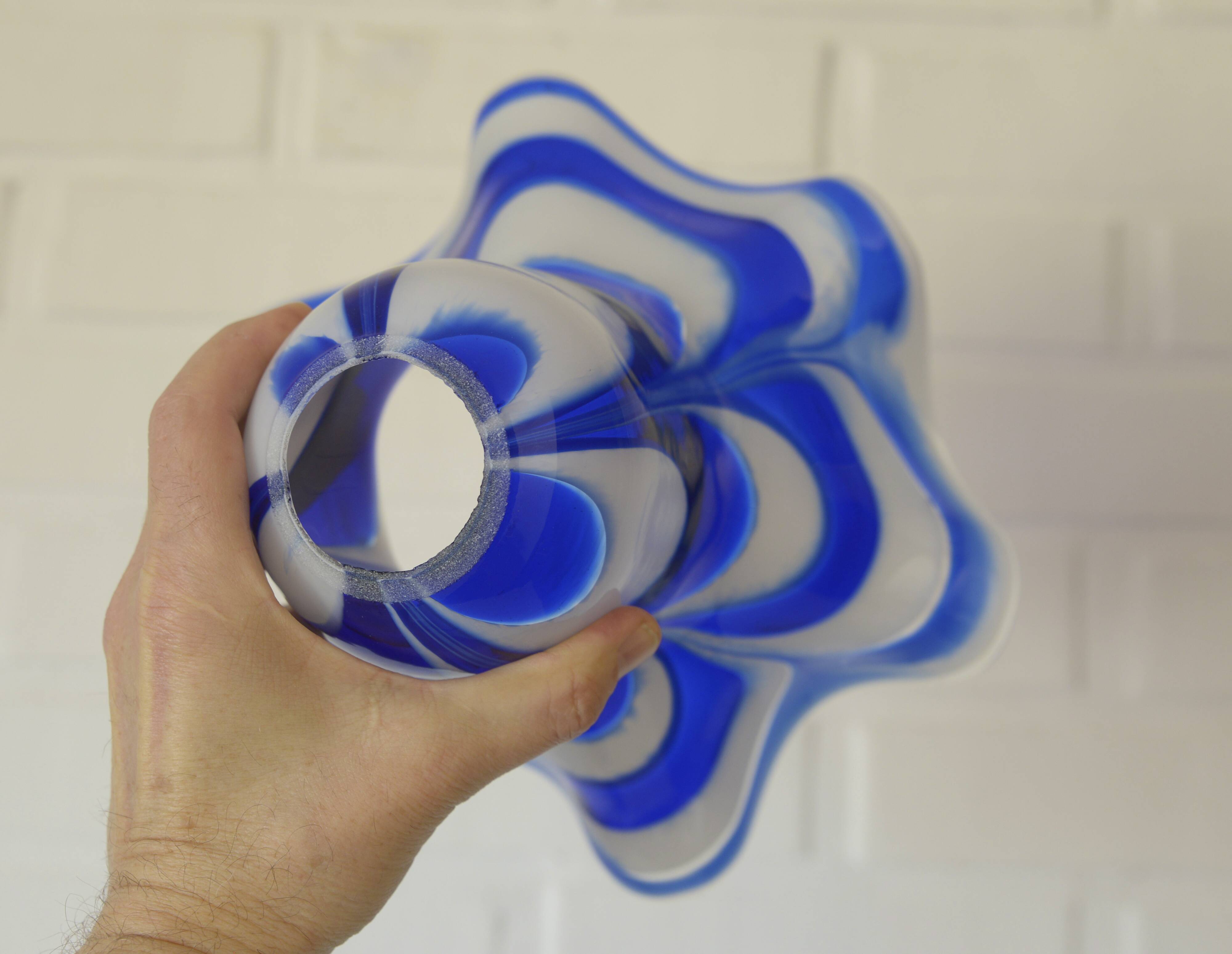 Ensemble de 3 suspensions en verre Mazzega Murano / Années 1970 / Redesign