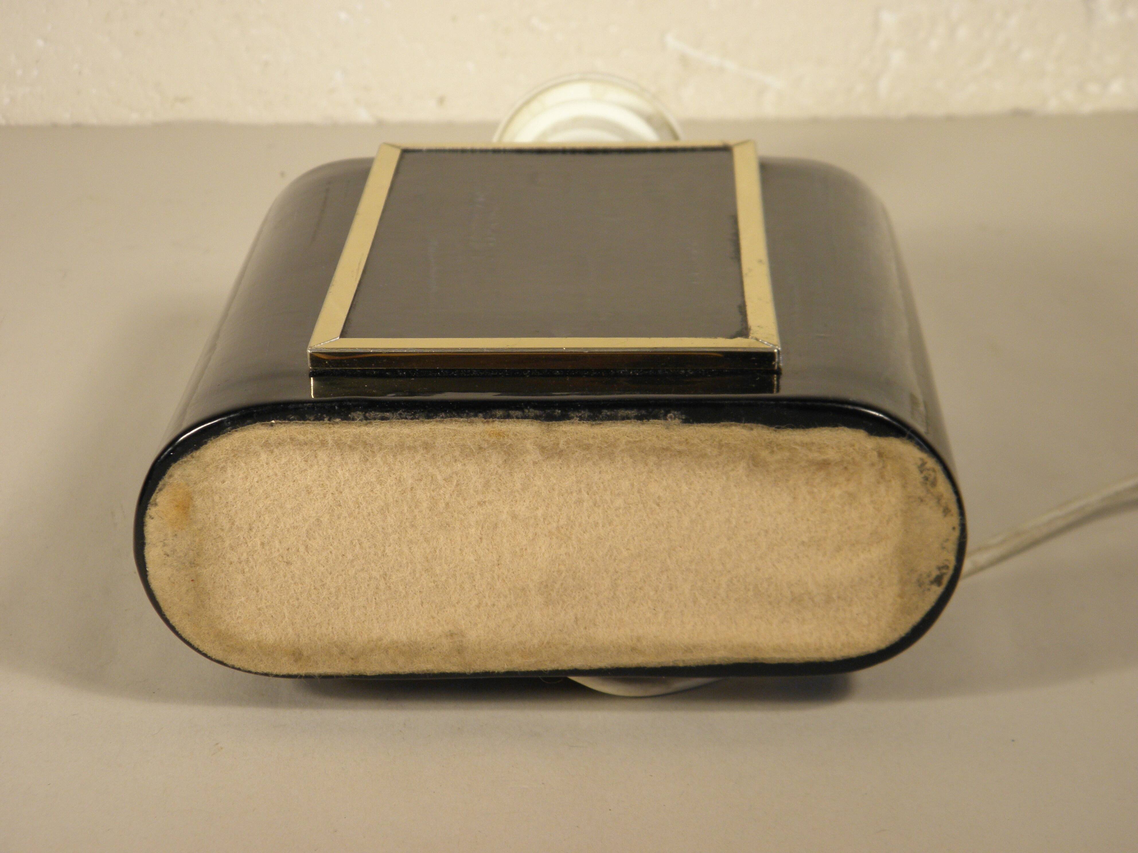 Lampe de table noir et or annees 70-80