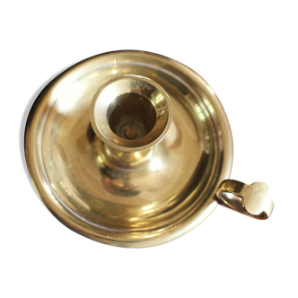 Candlestick brass cellar rat round handle