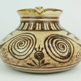 Italian mid century ceramic vase jug signed vitali handmade 1970s