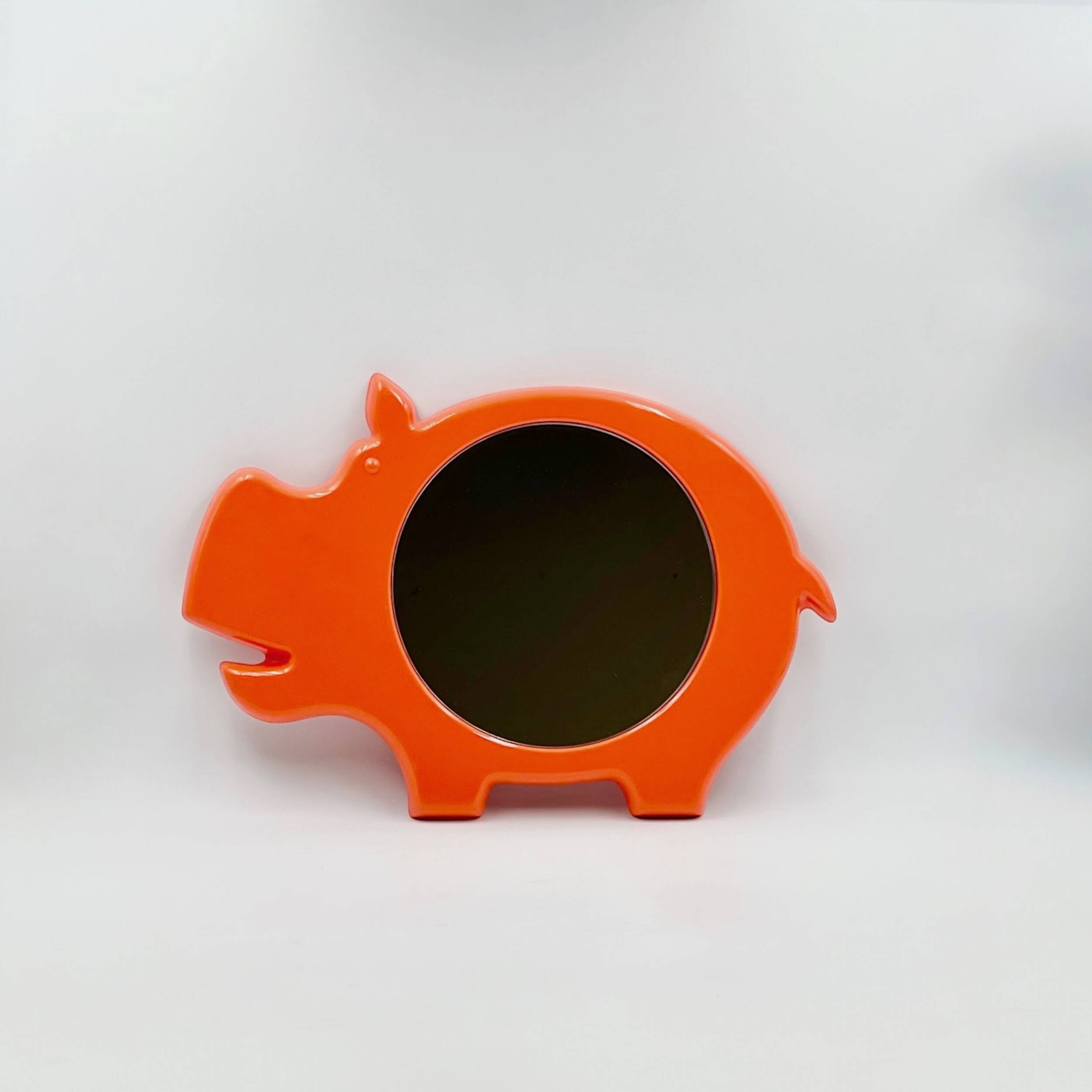 Space Age Wall Mirror with Hippo Shape Poss Denmark, 1960/70s