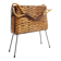 Vintage wicker and metal magazine rack - 1960s