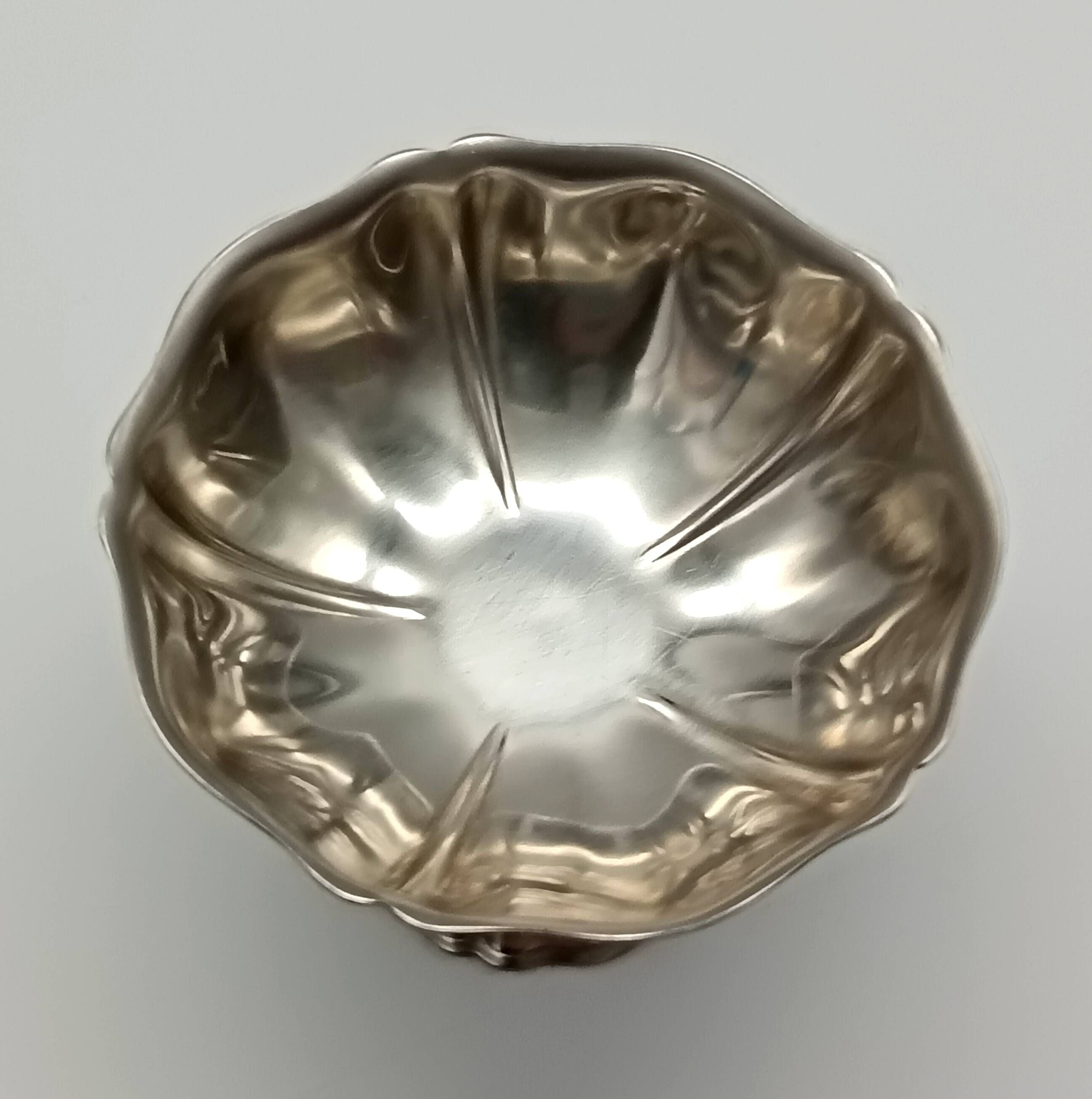 6 STAINLESS STEEL ICE CREAM CUPS, vintage, Le Grün Du vert Orfèvres