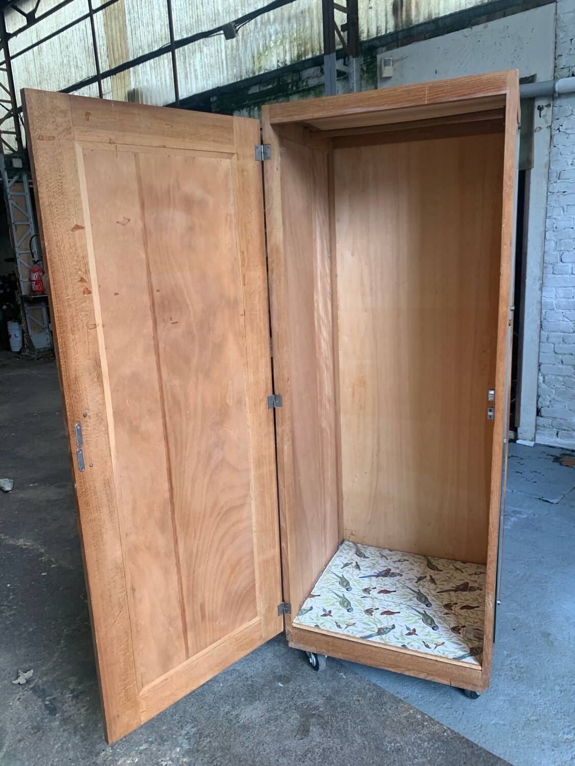 Art Deco wardrobe on wheels
