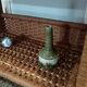 Folding rattan shelf