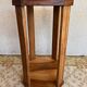 Art Deco side table or serving table in walnut, pedestal table.