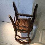 Chaise en bois paillée