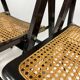 Set of four vintage folding chair with Viennese cane seat and backrest