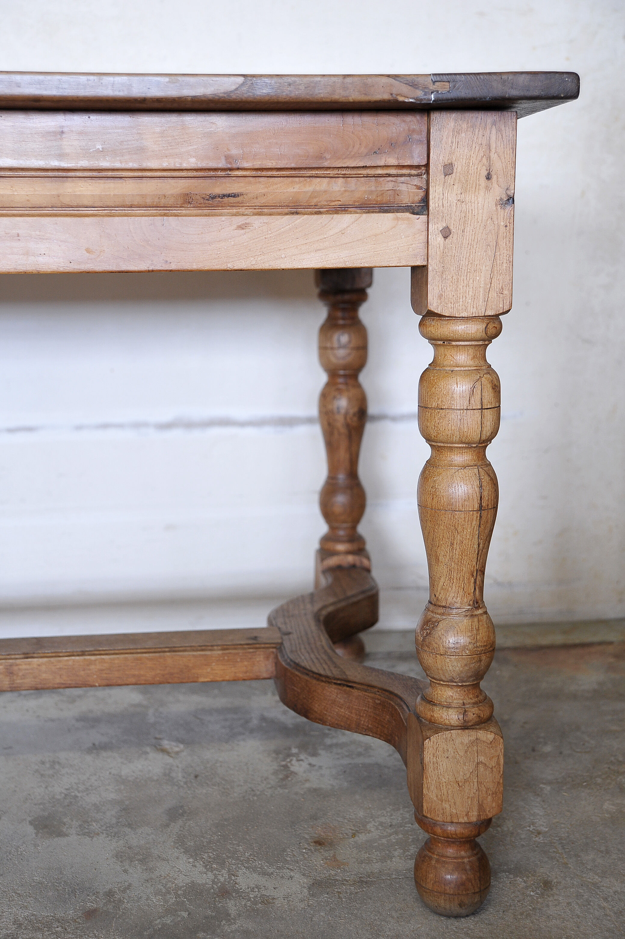 Natural wooden farm table - XIXth century