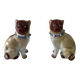 Pair of porcelain pugs Pug dog XIX Germany Saxony Meissen ?
