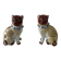 Pair of porcelain pugs Pug dog XIX Germany Saxony Meissen ?