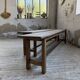 Set of two rustic oak farm benches 2m