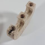 Vintage mid century travertine table set vide poche candleholder ashtray