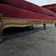 Louis XV style daybed in red velvet