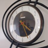 Vintage Bayard iron and brass clock 1960