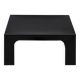 Table basse carrée en fibre de verre noire italienne des années 1970