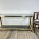 Console italienne en métal chromé et laiton doré 1970's